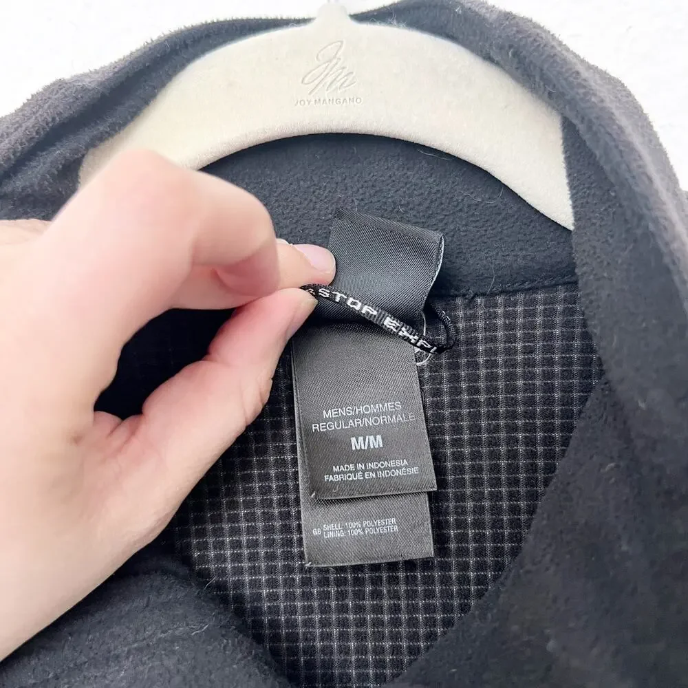 [The North Face] Gray Black Full Zip Apex Fleece Softshell Jacket Size Medium M